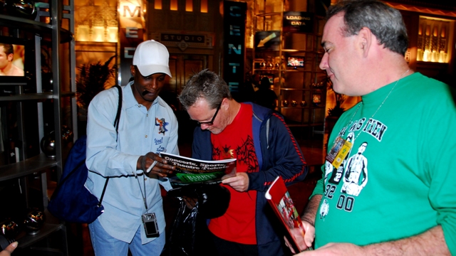 New friend Curtis from Michigan getting an autograph from Freddie Roach