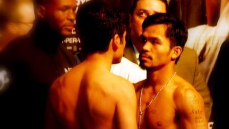 Pacman telling ODL "I will be whooping your face tomorrow"