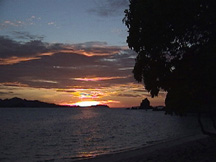 Sunset view from outside our cottage.